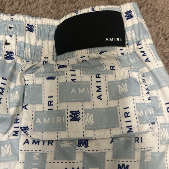 AMIRI Men's Interweave Swim Short in Blue - Picture 2 of 4